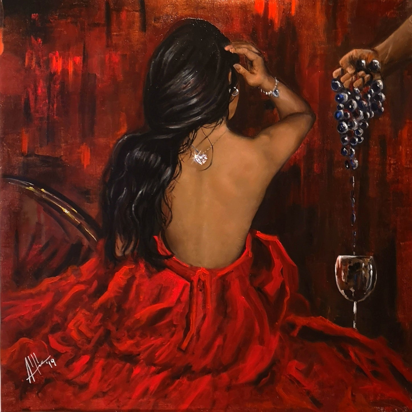 NUIT CHEVEUX ET VIN ROUGE